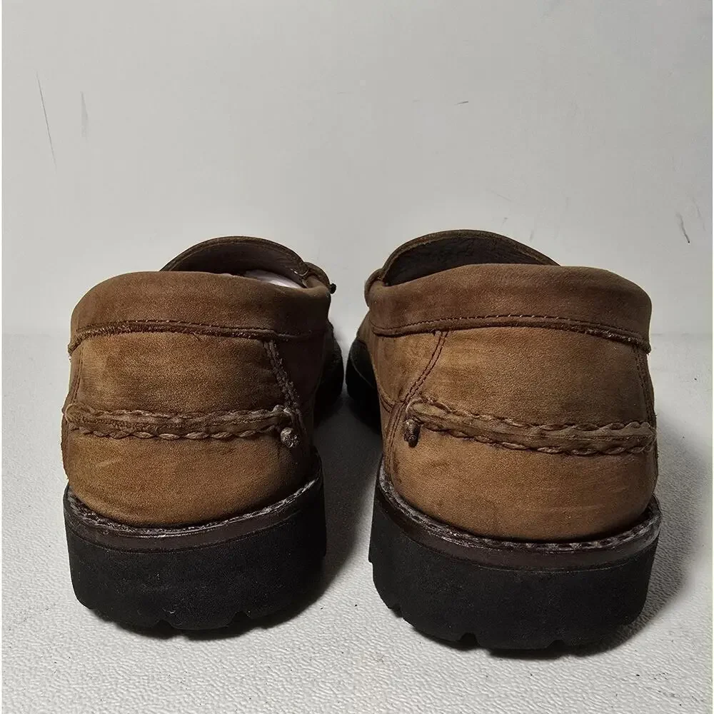 Allen Edmonds Sequoia Loafers Mens Size 10 D Brown Nubuck Leather Shoes Moccasin